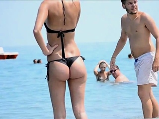 Amazing Ass Greek Babe Beach...