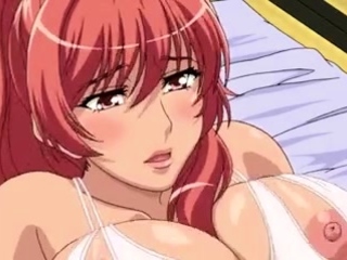 Hentai redhead gives blowjob and having sex