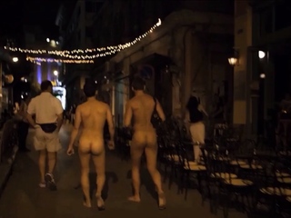 Guys walk naked in public cfnm
