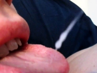 Swallowing a hot load of gooey...