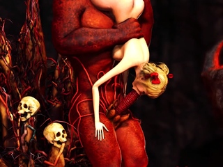Devil Plays With Hot Girl In Hell...