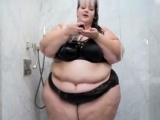 Hot fat bbw ex girlfriend masturbating in the shower