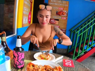 Pizza For Couple Then Pussy For Dessert...