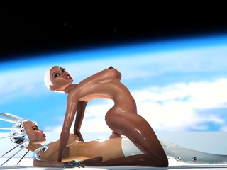Android Dickgirl Fucks A Hot Ebony On A Spaceship...