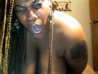Black Tits Goes Crazy On Dildo Screaming...