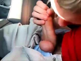 Young Twink Sucks Dick In Car And Swallows...