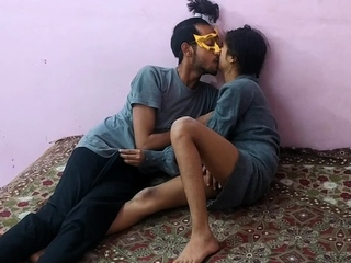 Horny young desi couple engaged in real rough hard sex