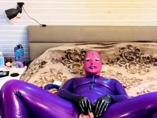 Sharon nylons fetish rubber toy masturbation movie