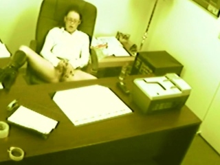 Secretary Fingering At Office...