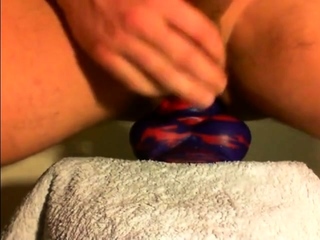 Amateur anal sex toy fun with flint the bad dragon !