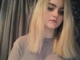 Young Omegle Blonde Gets Bored and Plays With Pussy