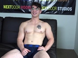 Solo jock enjoys masturbating