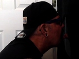 Gloryhole blowjob gaydaddy sucks dick