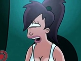 Brunette cums to hentai