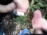 Outdoor Handjob for a Big Cock