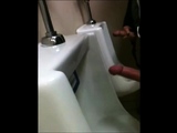 Outdoor Wank Session for Two Slim Dicks at the Urinals