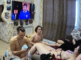 Amateur college group sex session