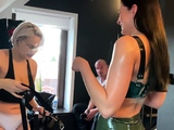 Blonde and Brunette Lesbians Scissor Fuck