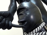 Latex fetish femdom bdsm anal strap on pain