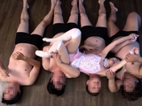 Japanese group sex with pussy licking and fucking