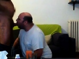 Chubby Bear Sucks Daddy's Dick