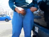 Big-Cock Daddy Stroking Outdoors