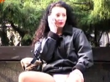 Public amateur fucked outdoors before cumshot