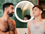 How AWKWARD is this! Boy gets boner in shower