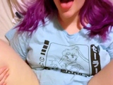 Violet lovely amateur redhead woman toying