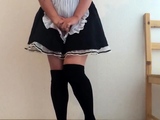 Cosplay Japanese Maid Pees in HD Homemade Video