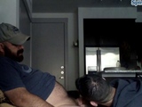 Straight Bear Gets Serviced and All His Semen Swallowed