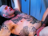 Tattooed Guy Fills His Bum With Big Toys