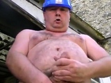 Bearded Daddy Jacks Off Outdoors