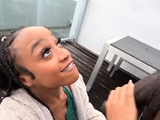 Petite Babe Blows Black Monster Cock