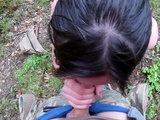 Mountain Blowjob with a Kinky Brunette