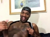 Big Black Cock Stroked by a Str8 Man
