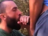 Outdoor Bareback Sex and Blowjob
