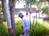 Indian Guy Strokes His Big Cock Outdoors