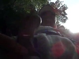 Japanese Grandpa Strips Outdoors