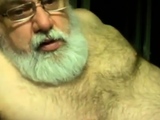 Silver Fox Jacks Off
