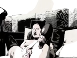 Hentai redhead gives blowjob and having sex