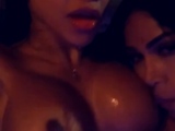Bareback anal sex with flaming brunettes with big boobs