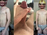 Football Stud Wanks in his football gear