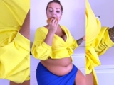 Mature BBW solo on webcam