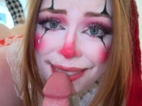 TheIvoryFox Horny Clown Girl Gives Sloppy Head And Takes