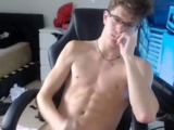 Muscular Hunk Shows Off on Webcam