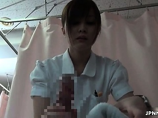 Sexy asian nurse goes...